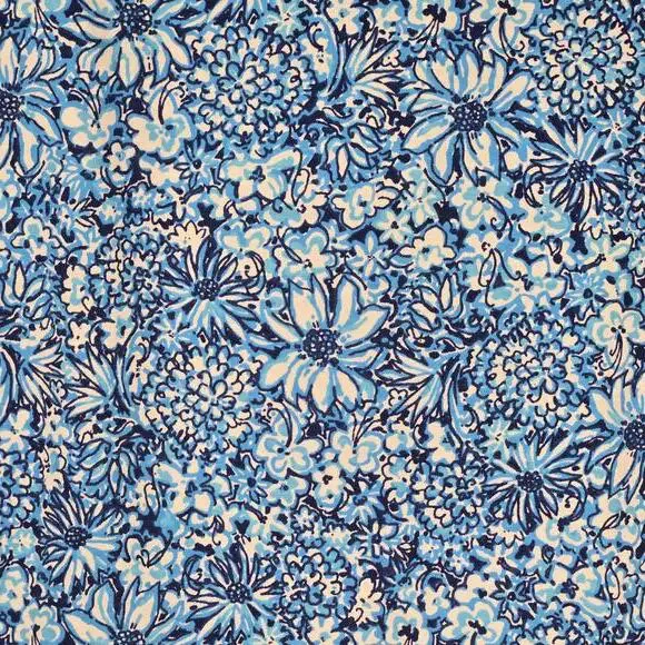 Lilly Pulitzer Dress Blue Blooming Together Flowers Size XS - Picture 2 of 9